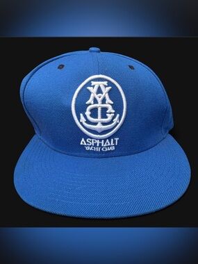 Asphalt Blue Snapback Hat with White Embroidered Logo